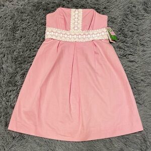 Lilly Pulitzer Betsey Dress Solid Faille NEW Small